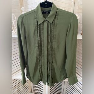 Banana Republic Olive Green Blouse